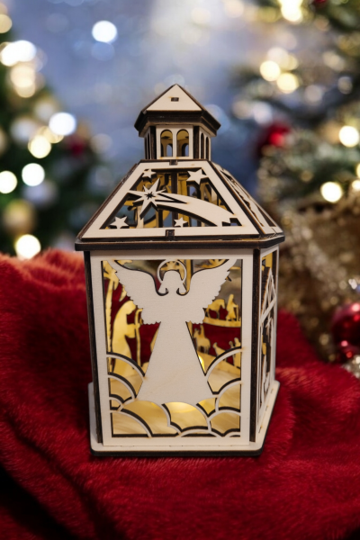 Weihnachtslaterne 'Krippenmotive'